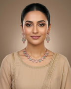 Zircon Partywear Necklace & Earrings Set