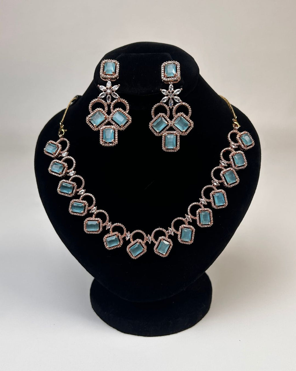 Zircon Partywear Necklace & Earrings Set