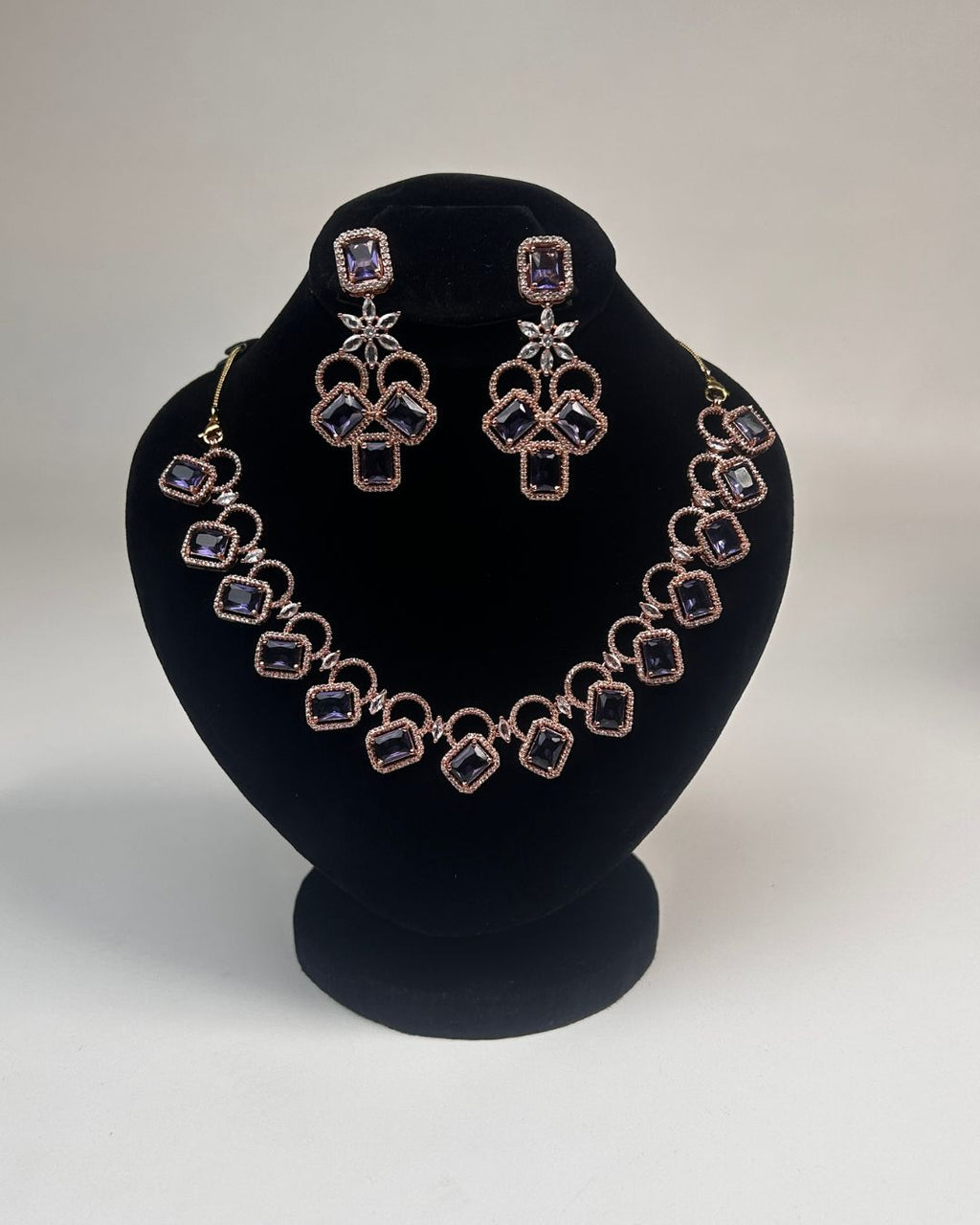Zircon Partywear Necklace & Earrings Set
