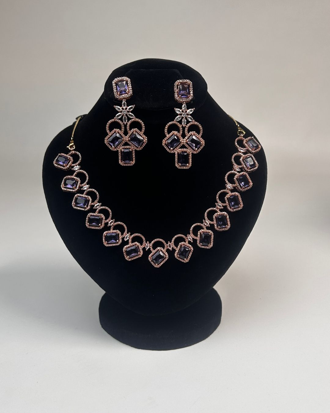 Zircon Partywear Necklace & Earrings Set