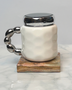 Ceramic Coffee Mug with Lid – Gloss Finish 350ml