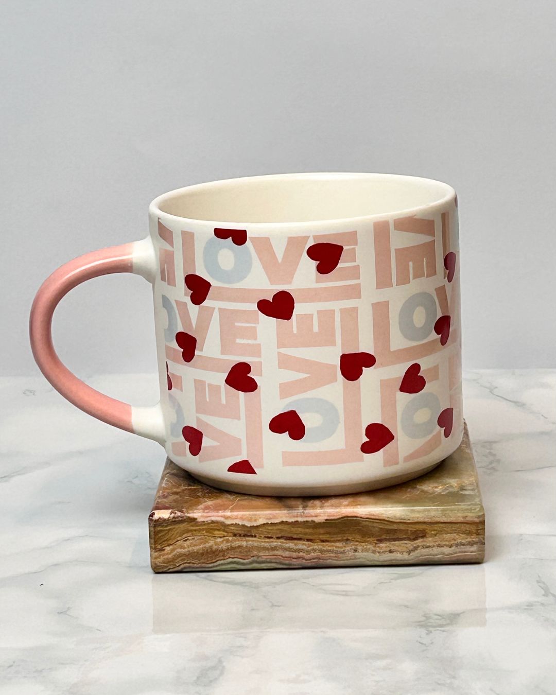 Ceramic Love Print Coffee Mug – Printed Design 350ml