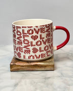 Ceramic Love Print Coffee Mug – Printed Design 350ml