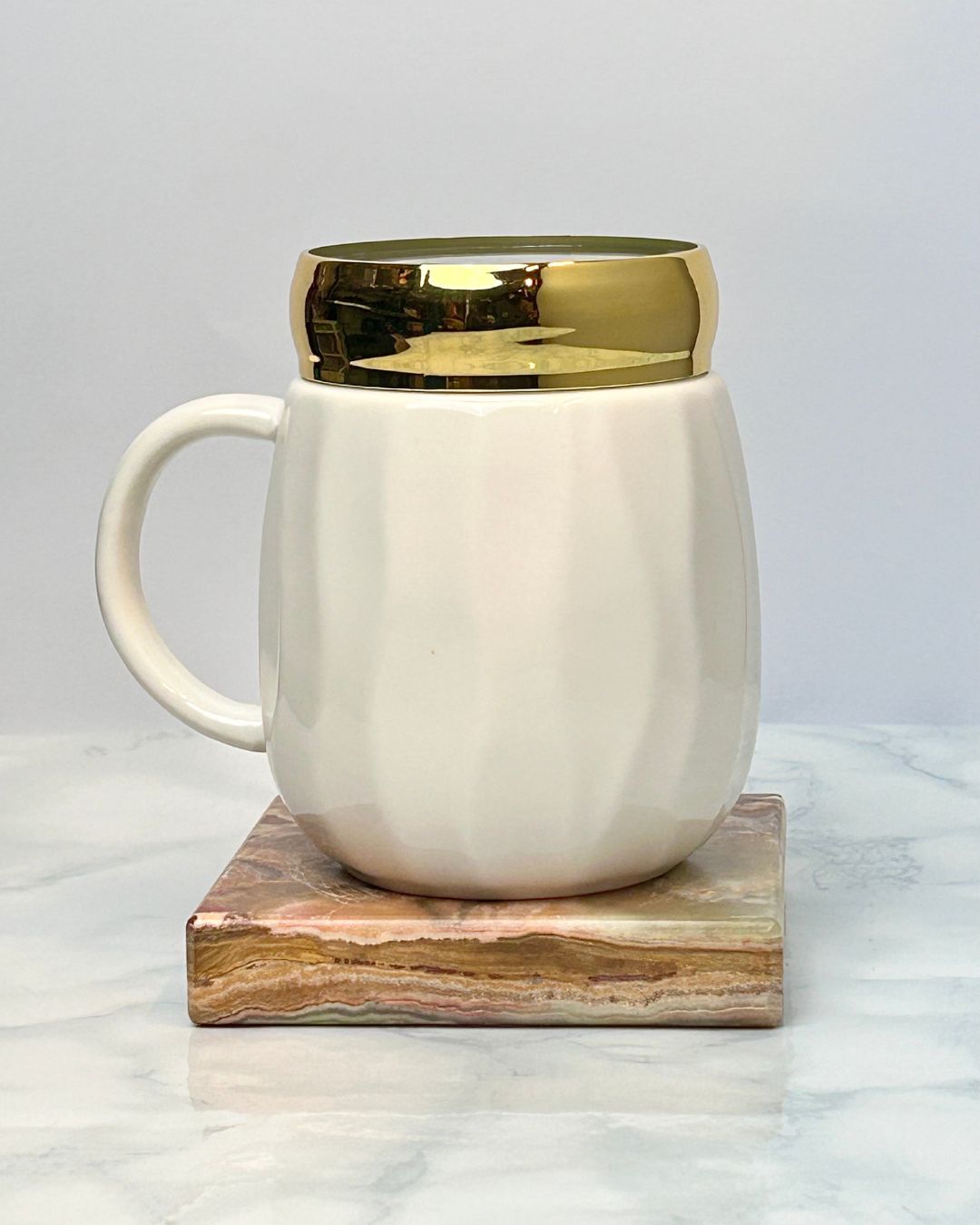Royal Crown Ceramic Mug with Gold Rim – King & Queen