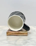 Minimal Text Ceramic Mug with Lid and Spoon – 350ml