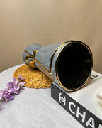 Bow Accent Ceramic Decorative Vase with Metallic Detailing