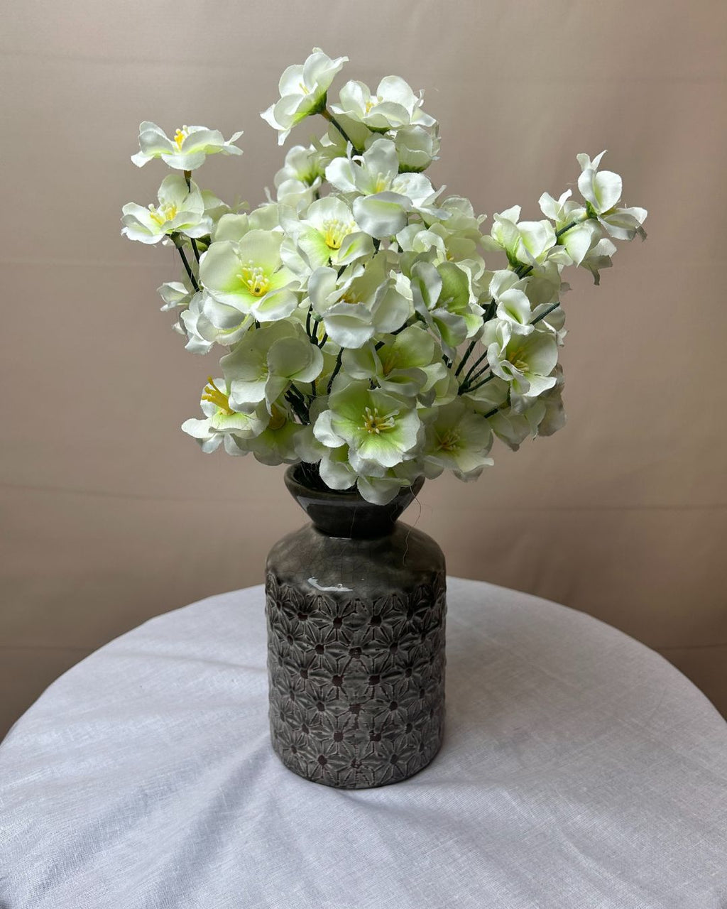 Textured Ceramic Decorative Vase for Table & Shelf Styling